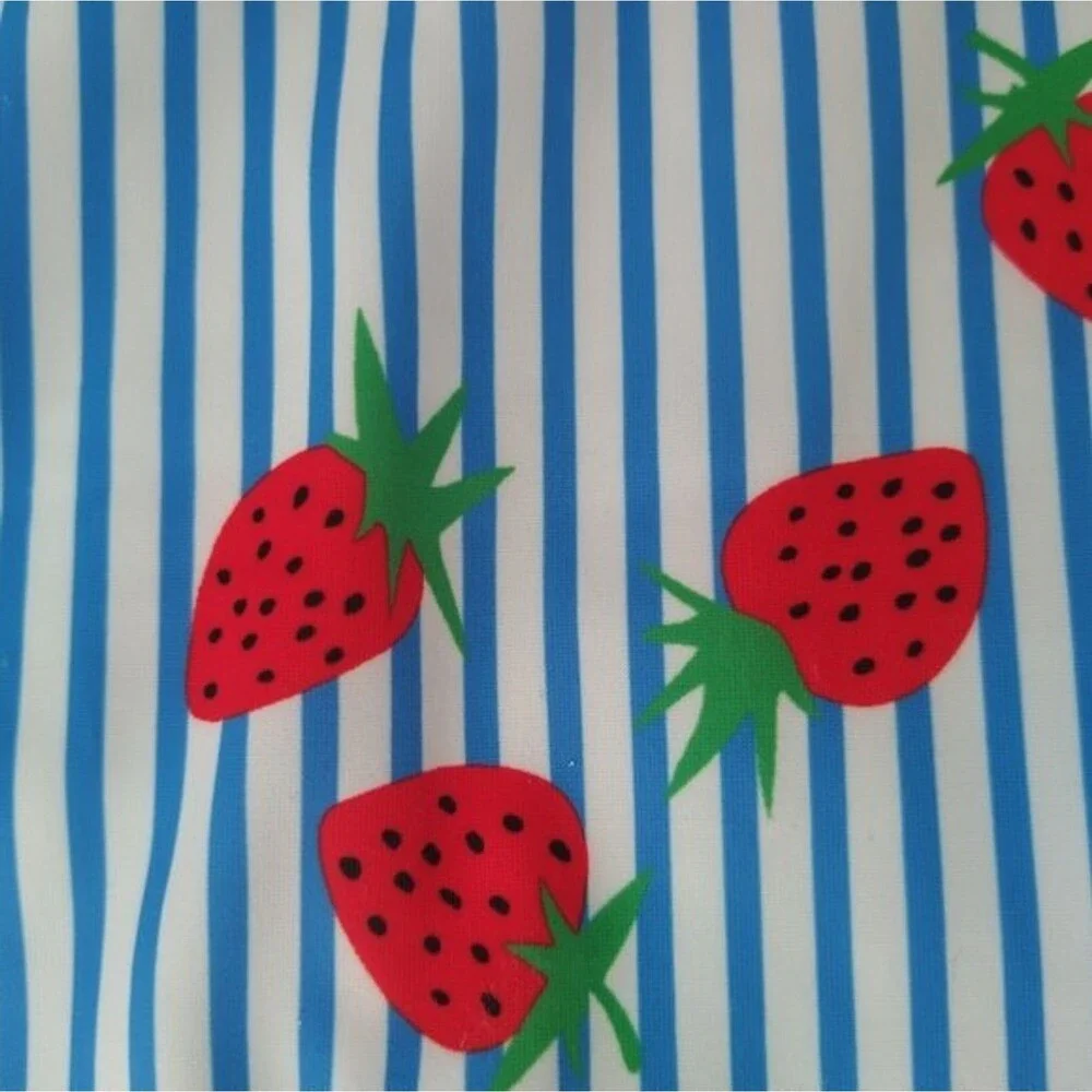 NWT Dolphin Love Girls 18 Months Strawberry Stripe UPF 50+ One Piece Swimsuit